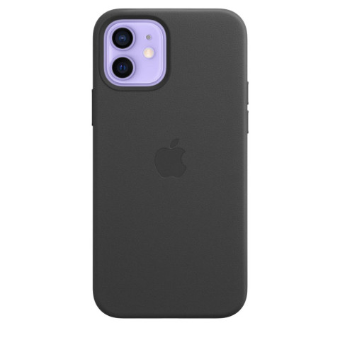 Чохол Leather Case with MagSafe на Iphone 12 mini Black